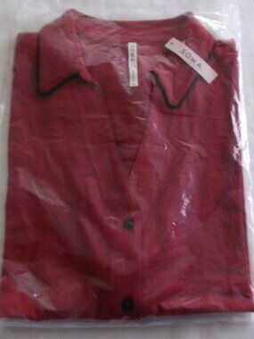 NWT SOMA EMBRACEABLE Long Sleeve 2-Piece Pajama Set "Paint The Town Red" Size XL